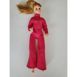 Vintage Uneeda Dollikin Palitoy Action Girl 11” Doll 1970s Jumpsuit